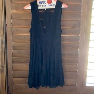 Free people lacy deep v dress
